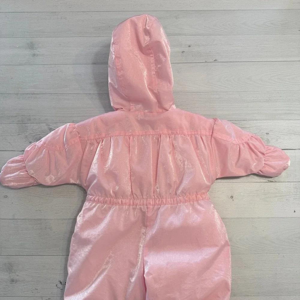OshKosh B'Gosh baby girls pink shimmer‎ bunting snowsuit 6/9 months